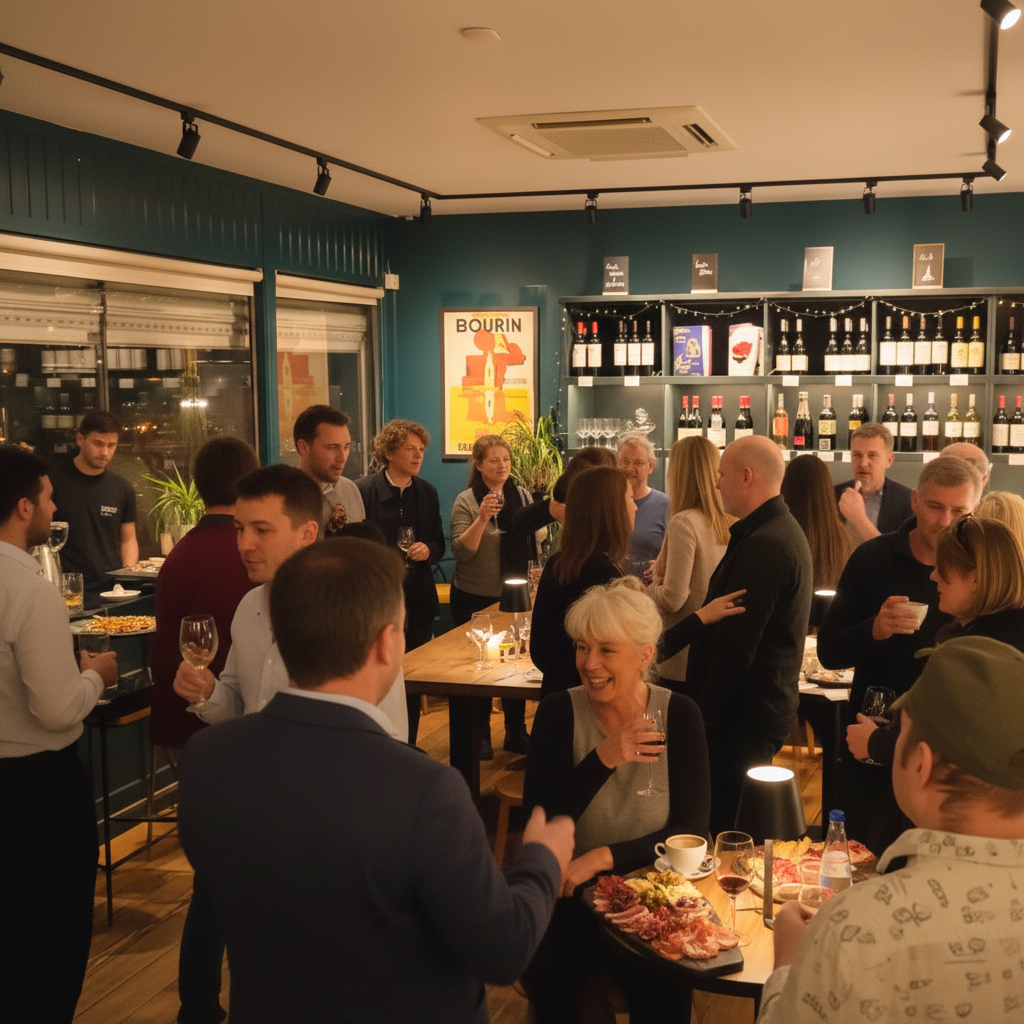People in a enjoying a birthday celebration in a Hastings Wine Bar