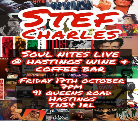 Live Music  -Stef Charles Soul Nite | Friday 17th October | 7.30pm - 10.00pm